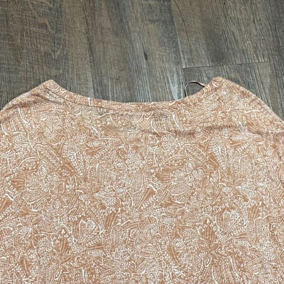 Nicole Miller Shirt Women's Medium Short Sleeve Pullover T-Shirt 100% Linen - Picture 4 of 5